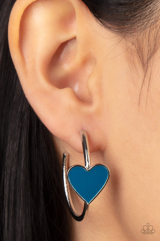 Paparazzi Accessories - Kiss Up - Blue earrings