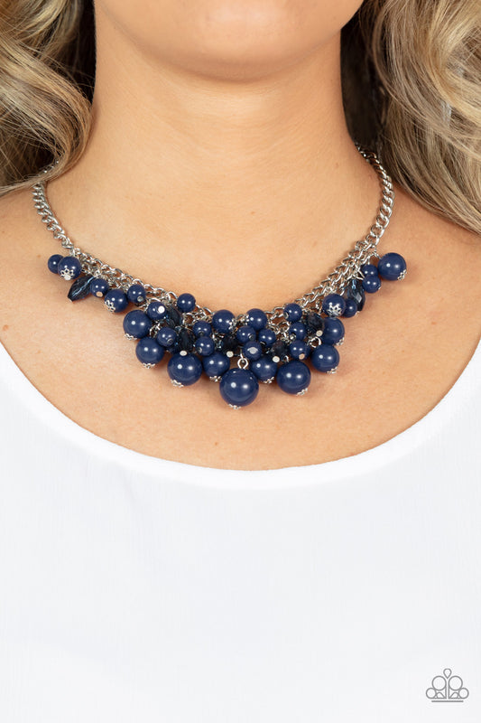 Paparazzi Accessories - Broadway Bustle - Blue necklace