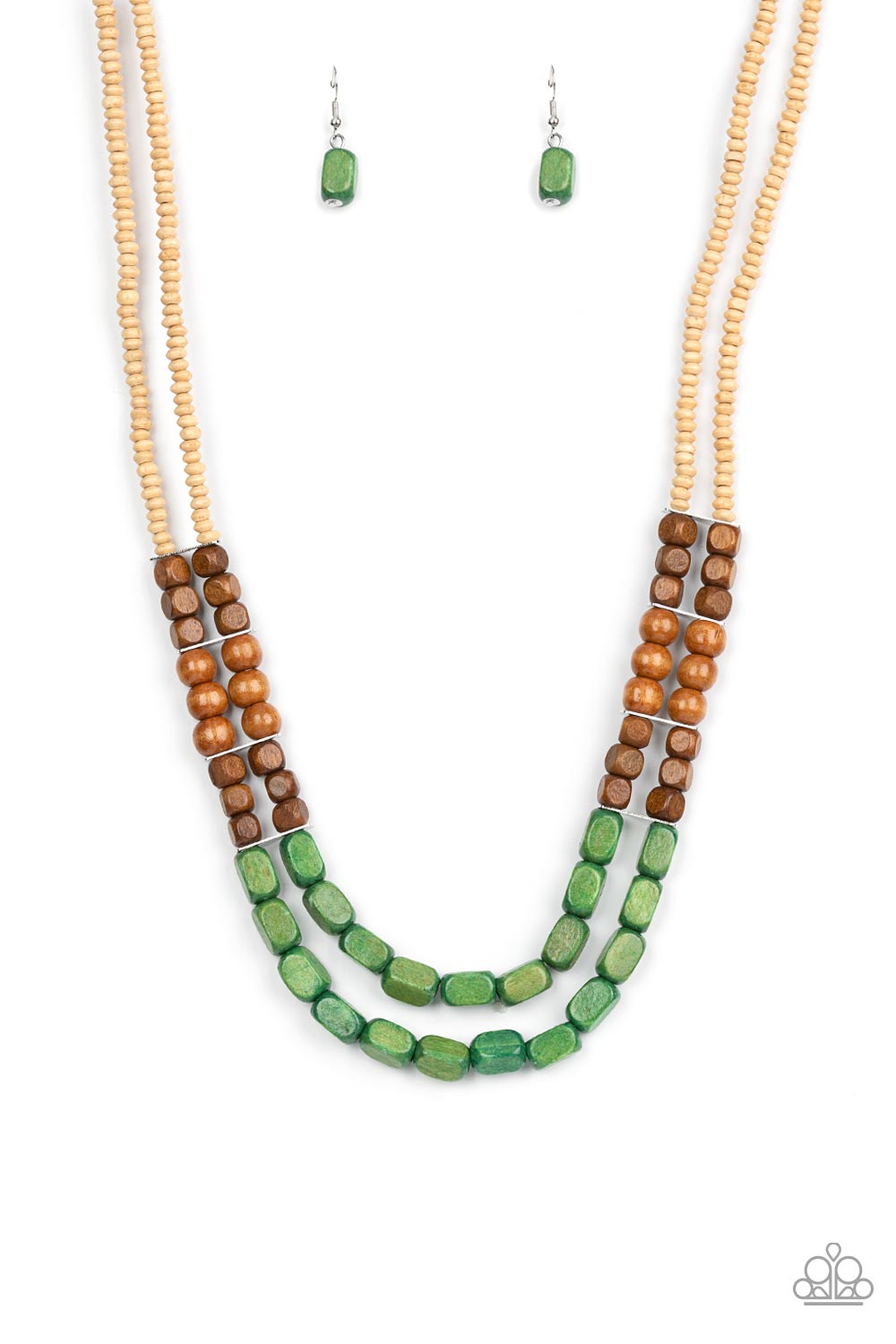 Paparazzi Accessories - Bermuda Bellhop - Green necklace