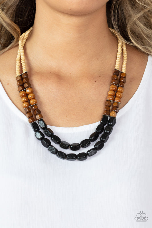 Paparazzi Accessories - Bermuda Bellhop - Black necklace