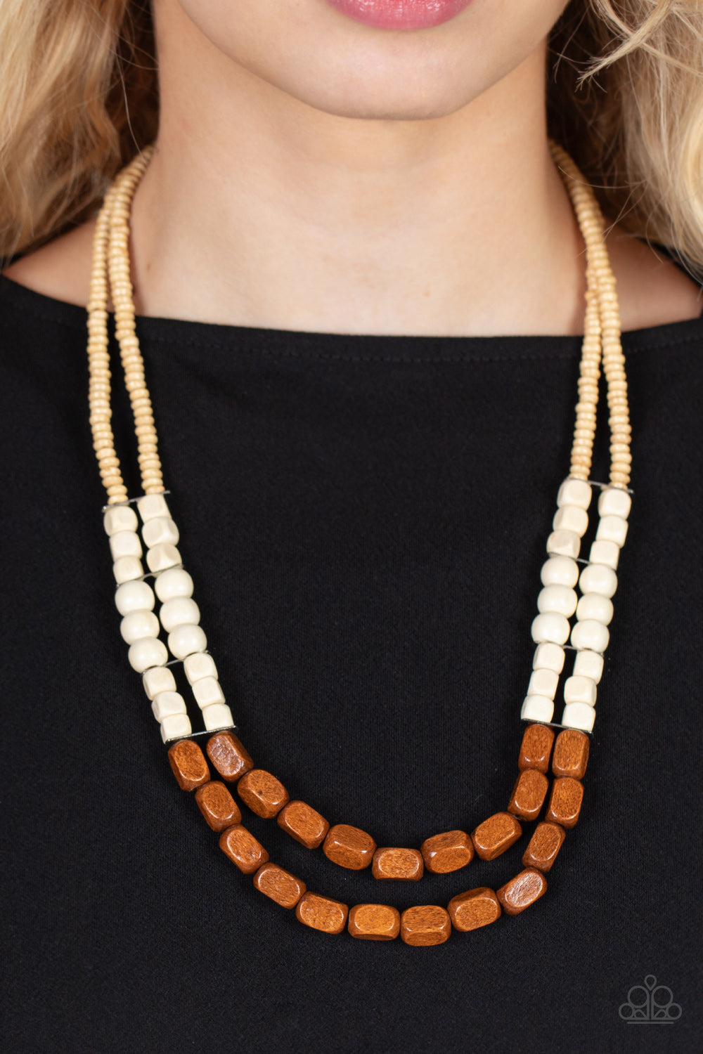 Paparazzi Accessories - Bermuda Bellhop - Brown necklace