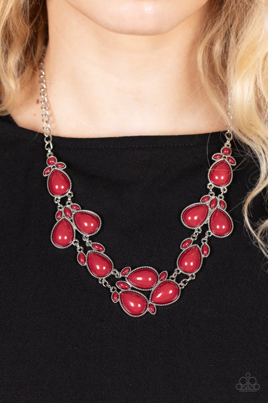 Paparazzi Accessories - Botanical Banquet - Red necklace