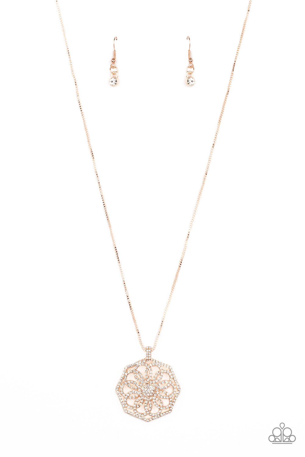 Paparazzi Accessories - Botanical Bling - Rose Gold necklace