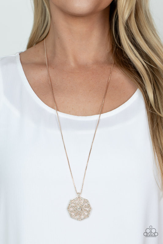 Paparazzi Accessories - Botanical Bling - Rose Gold necklace