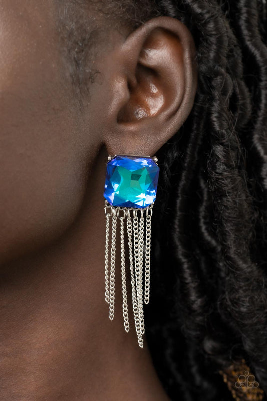 Paparazzi Accessories - Supernova Novelty - Blue earrings