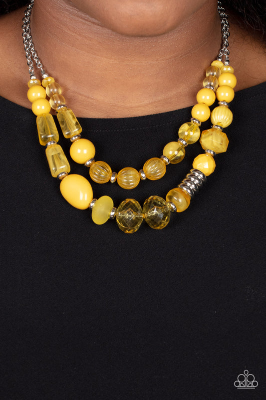 Paparazzi Accessories - Pina Colada Paradise - Yellow necklace