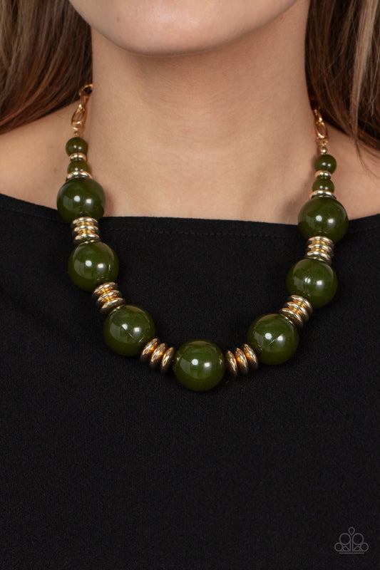 Paparazzi Accessories - Race to the POP - Green necklace