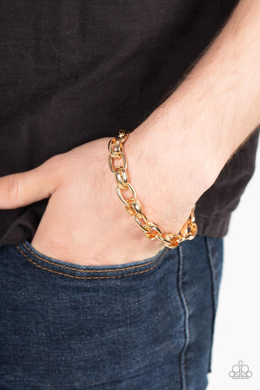 Paparazzi Accessories - Rookie Roulette - Gold bracelet