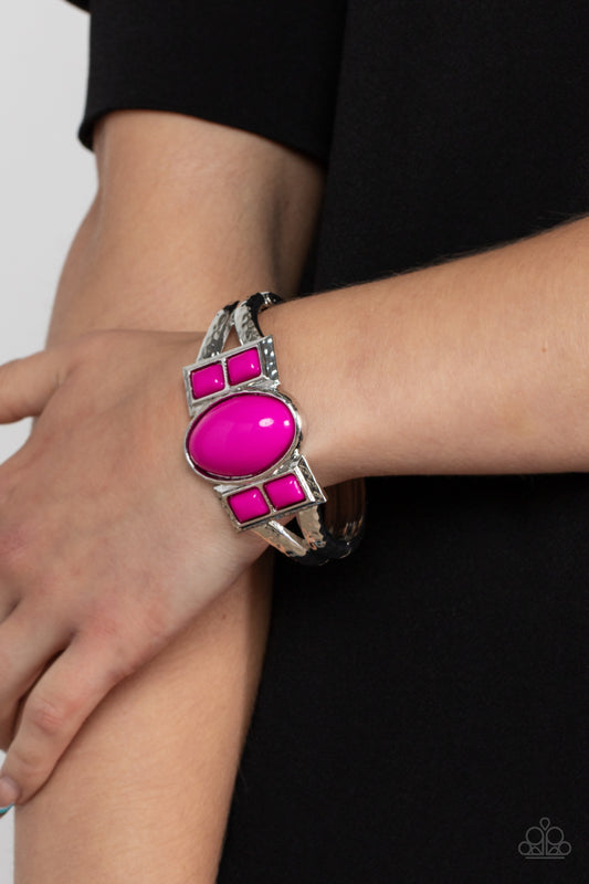 Paparazzi Accessories - A Touch of Tiki - Pink bracelet