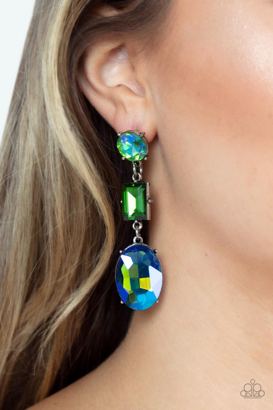 Paparazzi Accessories - Extra Envious - Green earrings