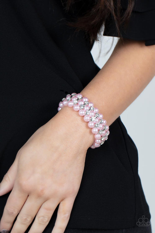 Paparazzi Accessories - Eiffel Tower Elegance - Pink bracelet