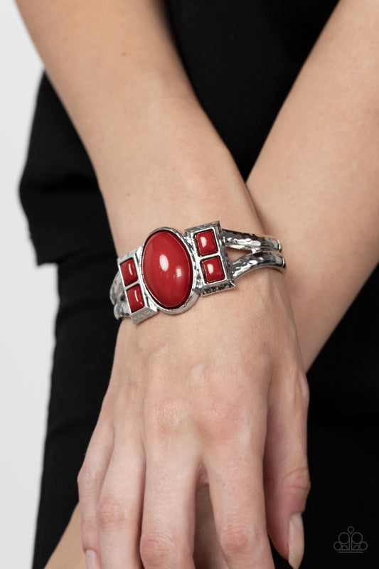 Paparazzi Accessories - A Touch of Tiki - Red bracelet