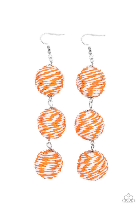 Paparazzi Accessories - Laguna Lanterns - Orange earrings
