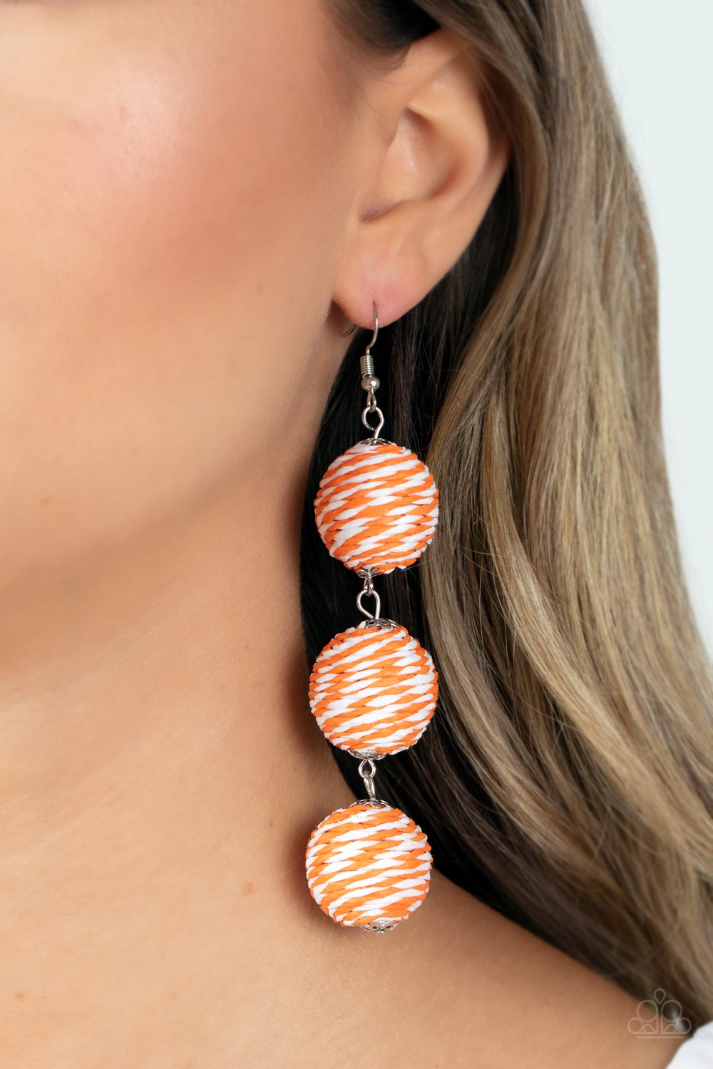 Paparazzi Accessories - Laguna Lanterns - Orange earrings