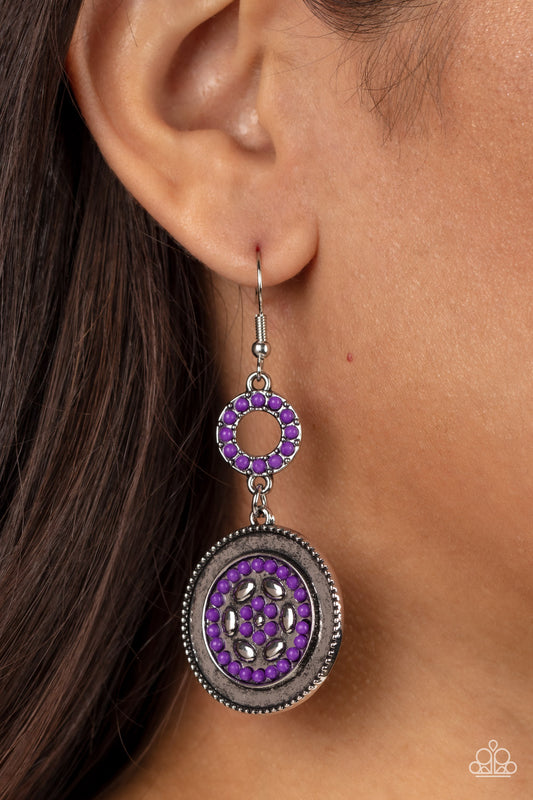 Paparazzi Accessories - Meadow Mantra - Purple earrings