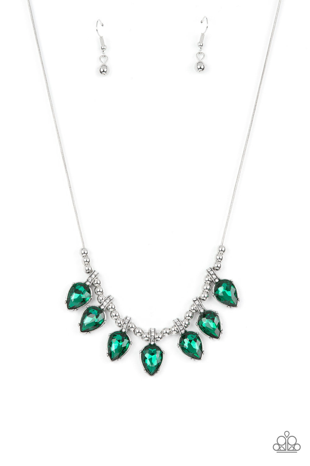 Paparazzi Accessories - Crown Jewel Couture - Green necklace