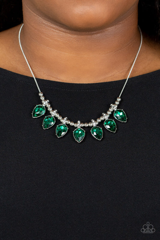 Paparazzi Accessories - Crown Jewel Couture - Green necklace