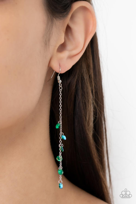 Paparazzi Accessories - Extended Eloquence - Green earrings