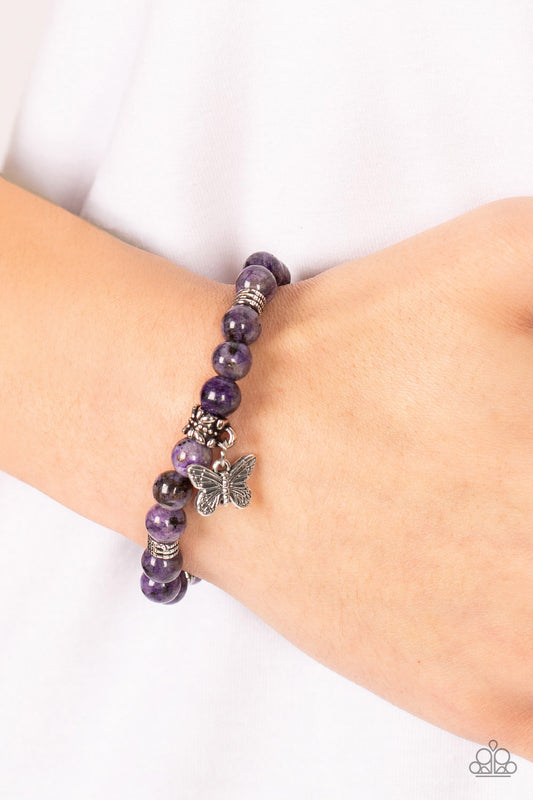Paparazzi Accessories - Butterfly Nirvana - Purple bracelet