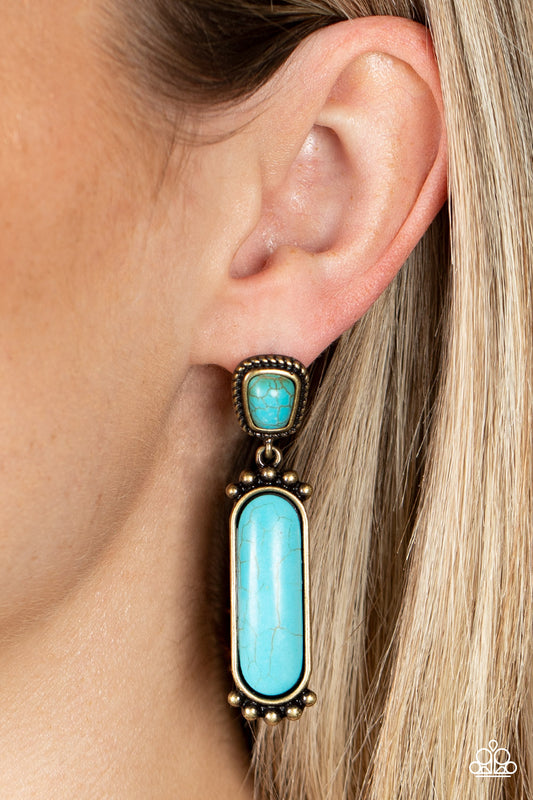 Paparazzi Accessories- Southern Charm - Brass earrings