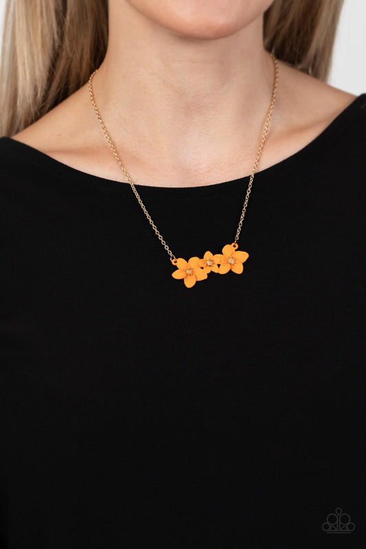 Paparazzi Accessories - Petunia Picnic - Orange necklace