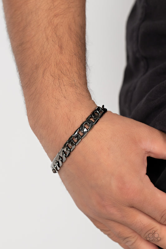 Paparazzi Accessories - Rockstar Road - Black bracelet