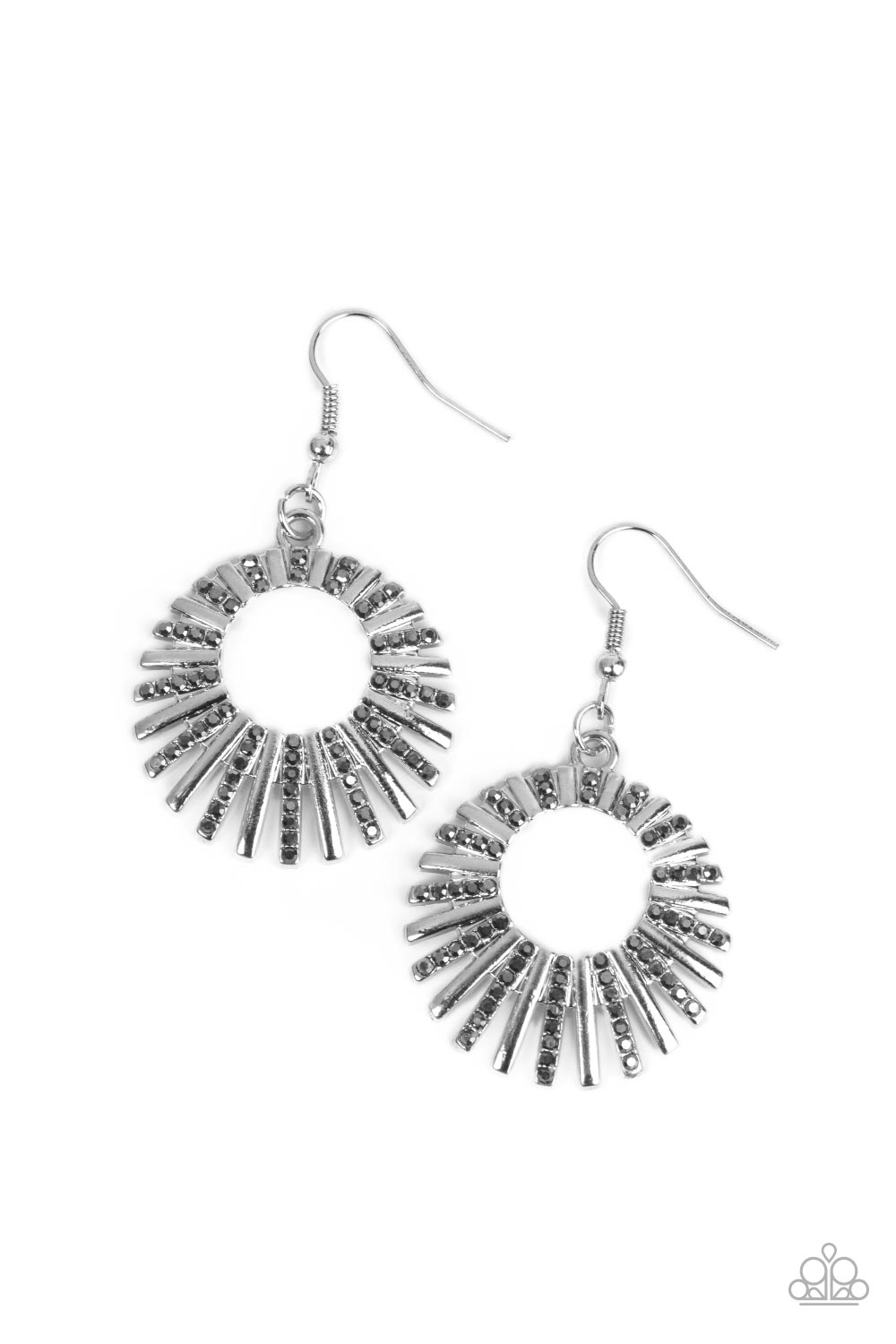 Paparazzi Accessories - Rebel Resplendence - Silver earrings