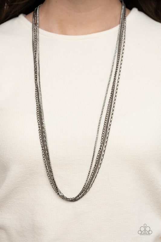 Paparazzi Accessories - Undauntingly Urban - Black necklace