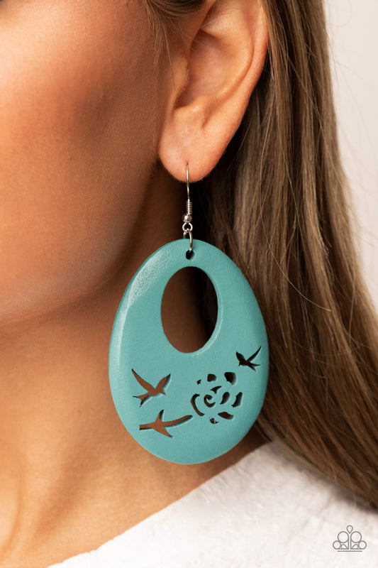 Paparazzi Accessories - Home TWEET Home - Blue earrings