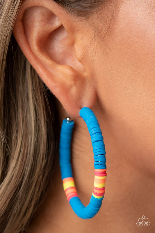 Paparazzi Accessories - Colorfully Contagious - Blue earrings