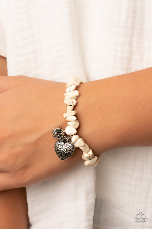 Paparazzi Accessories - Love You to Pieces - White bracelet