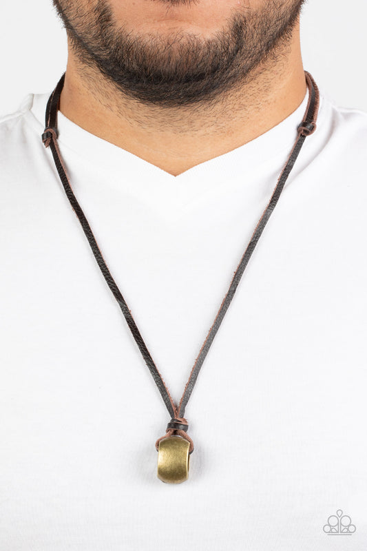 Paparazzi Accessories - Winslow Wrangler - Brass necklace