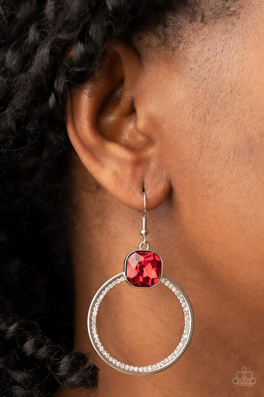 Paparazzi Accessories - Cheers to Happily Ever After - Red earrings