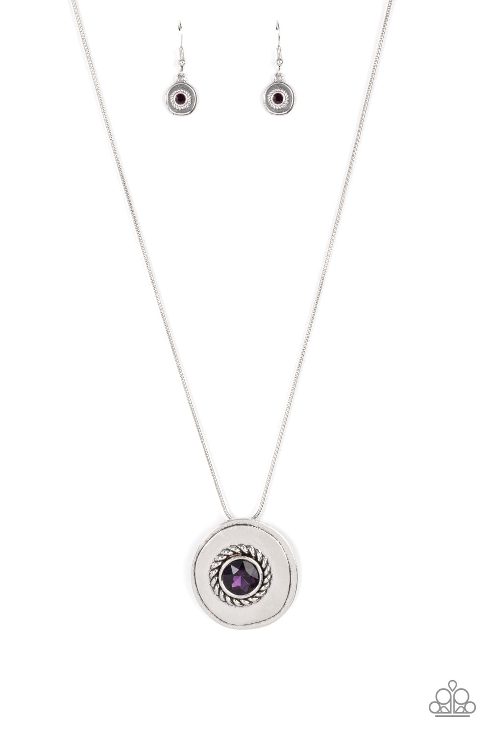 Paparazzi Accessories -Make Me a MEDALLION-aire - Purple necklace