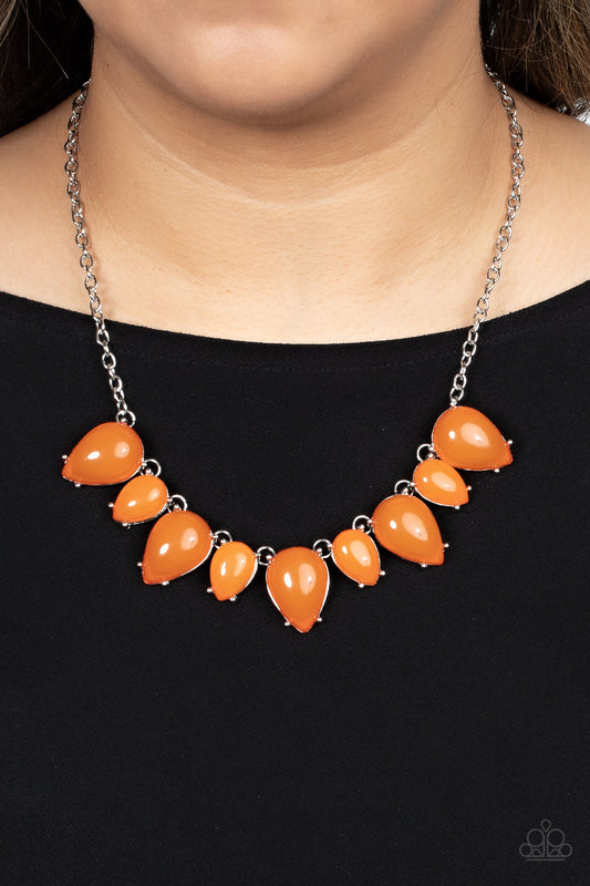 Paparazzi Accessories - Pampered Poolside - Orange necklace