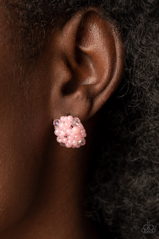 Paparazzi Accessories - Bunches of Bubbly - Pink earrings