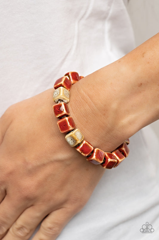 Paparazzi Accessories - Glaze Craze - Red bracelet