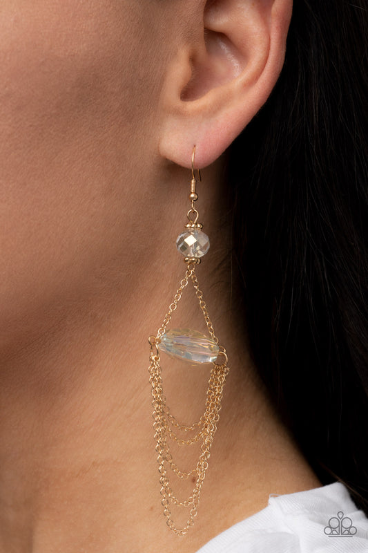 Paparazzi Accessories - Ethereally Extravagant - Gold earrings