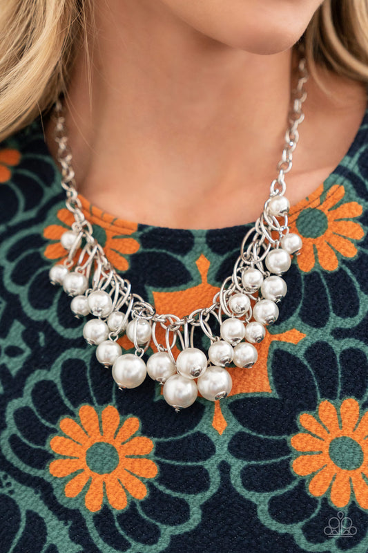Powerhouse Pose - White necklace