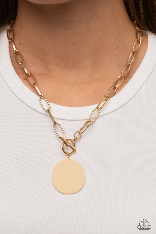 Paparazzi Accessories - Tag Out - Gold necklace