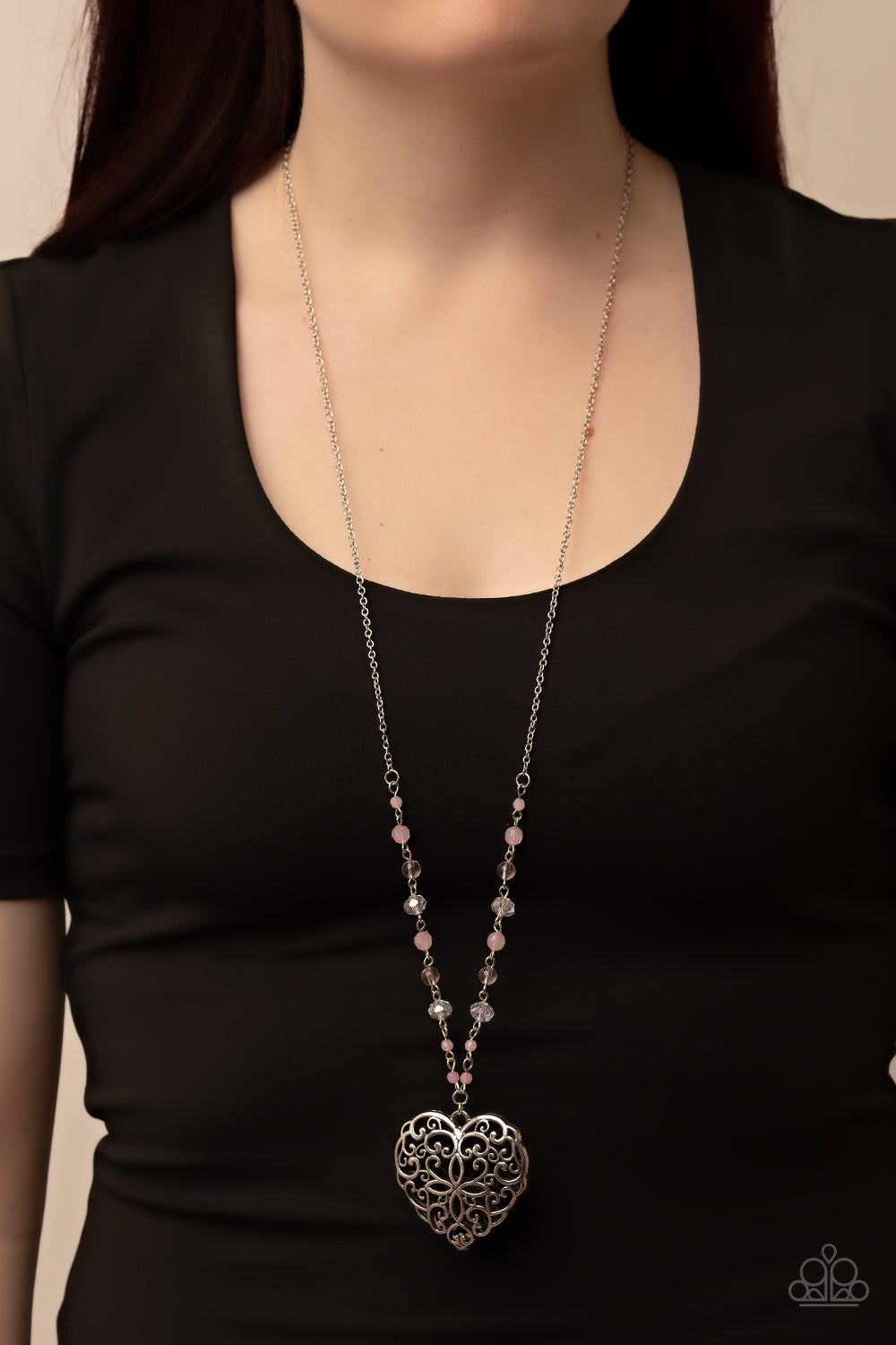 Paparazzi Accessories - Doting Devotion - Pink necklace
