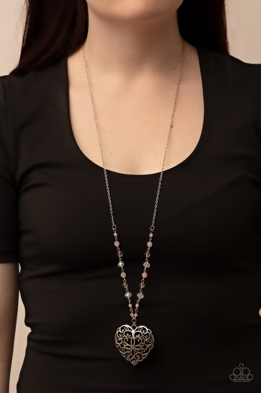 Paparazzi Accessories - Doting Devotion - Pink necklace