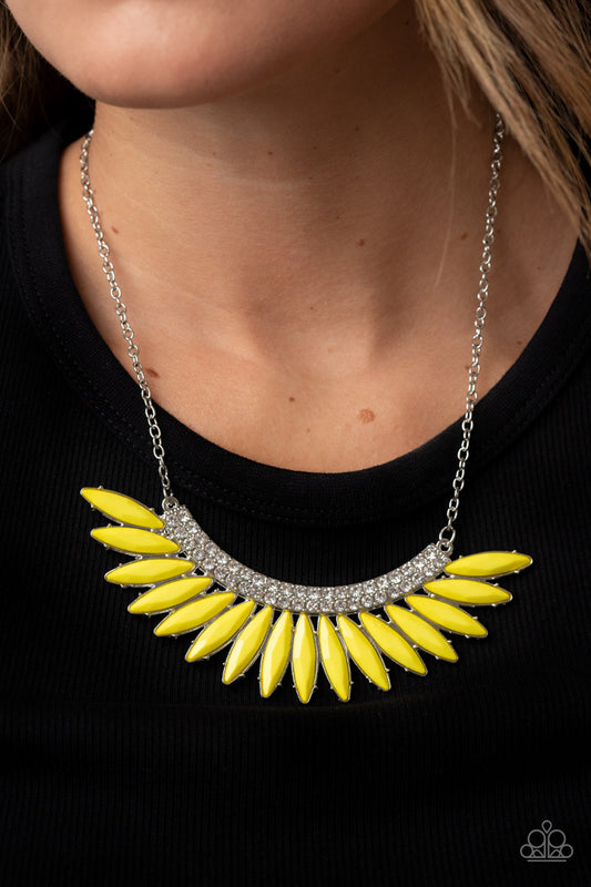 Paparazzi Accessories - Flauntable Flamboyance - Yellow necklace