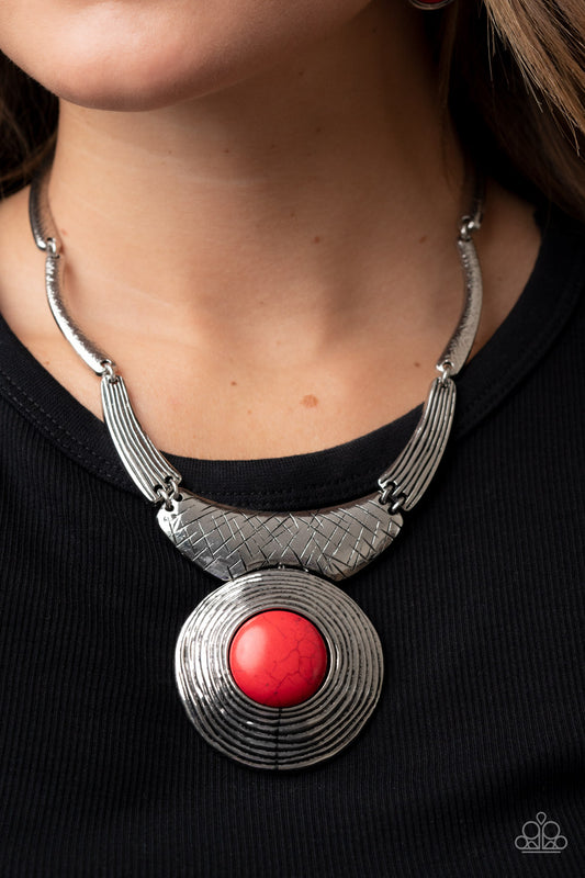Paparazzi Accessories - EMPRESS-ive Resume - Red necklace