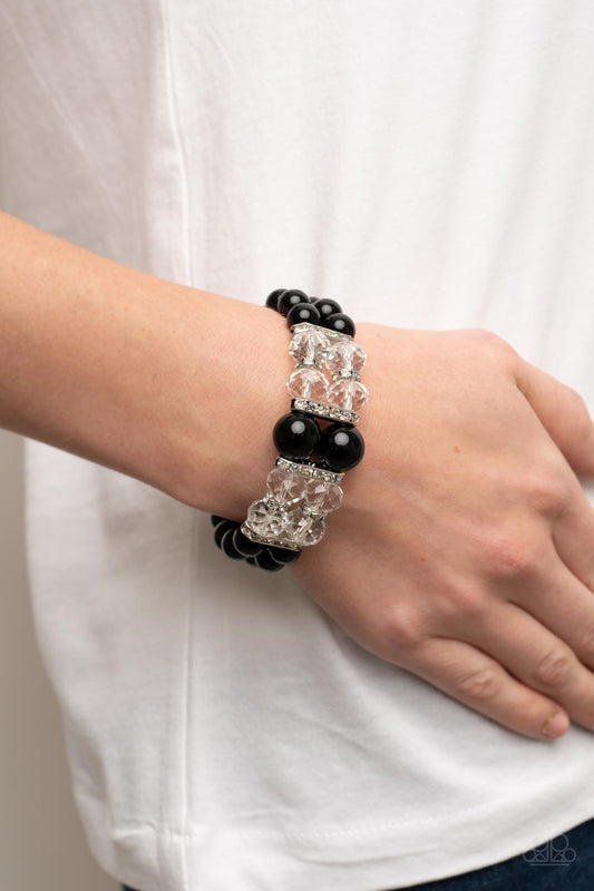 Paparazzi Accessories - Timelessly Tea Party - Black bracelet