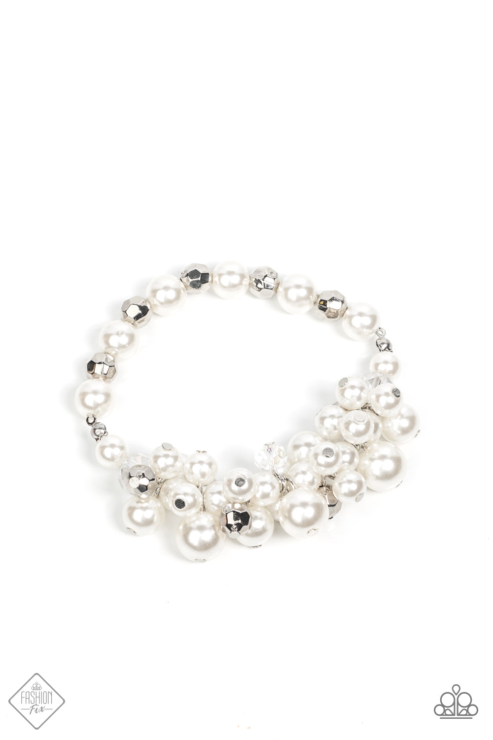 Paparazzi Accessories - Elegantly Exaggerated - White bracelet