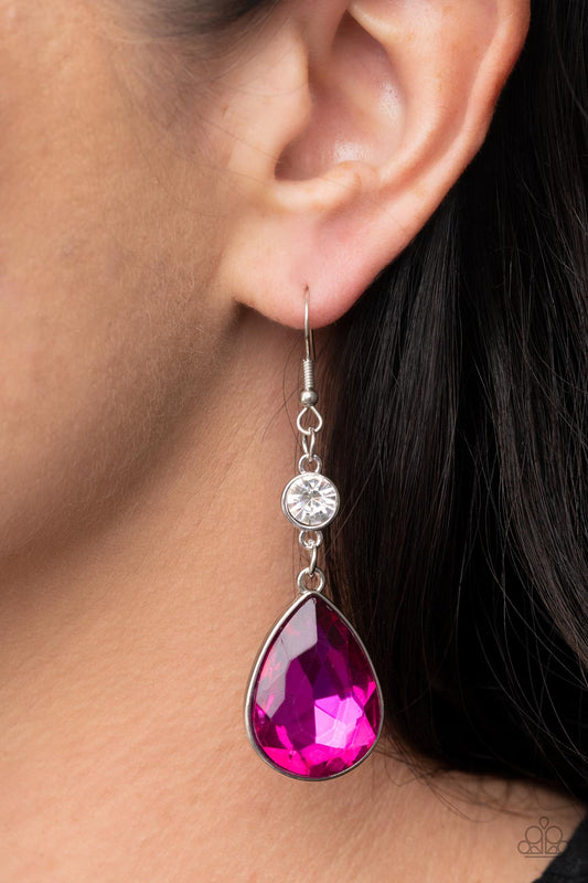 Paparazzi Accessories - Smile for the Camera - Pink earrings