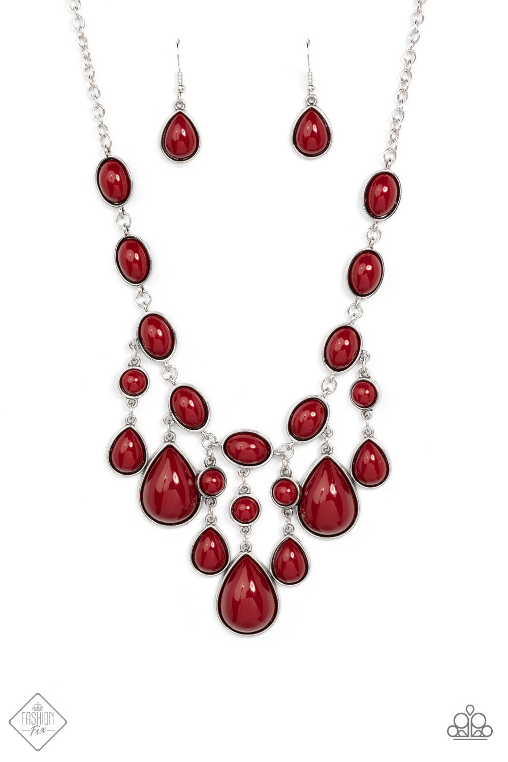 Paparazzi Accessories - Mediterranean Mystery - Red necklace