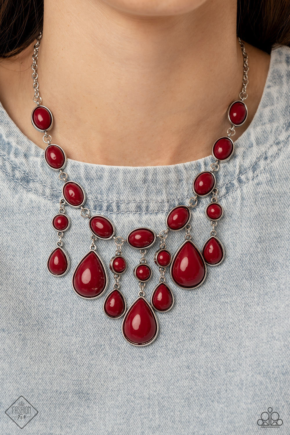 Paparazzi Accessories - Mediterranean Mystery - Red necklace