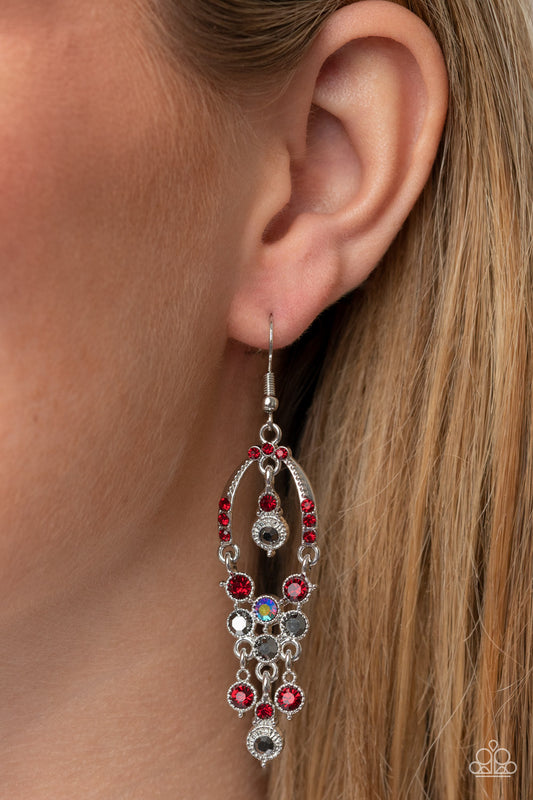 Paparazzi Accessories -Sophisticated Starlet - Red earrings